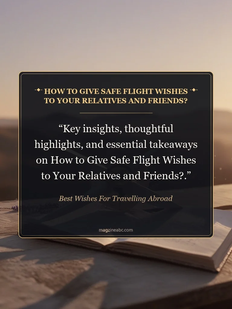 How to Give Safe Flight Wishes to Your Relatives and Friends? - best wishes for travelling abroad