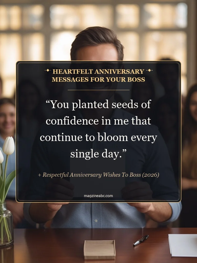 Heartfelt Anniversary Messages for Your Boss - 525+ Respectful Anniversary Wishes To Boss (2026)