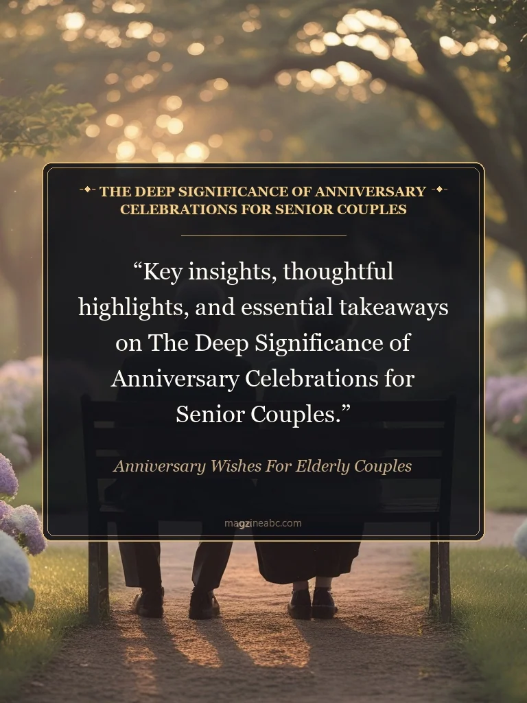 The Deep Significance of Anniversary Celebrations for Senior Couples - Anniversary Wishes for Elderly Couples