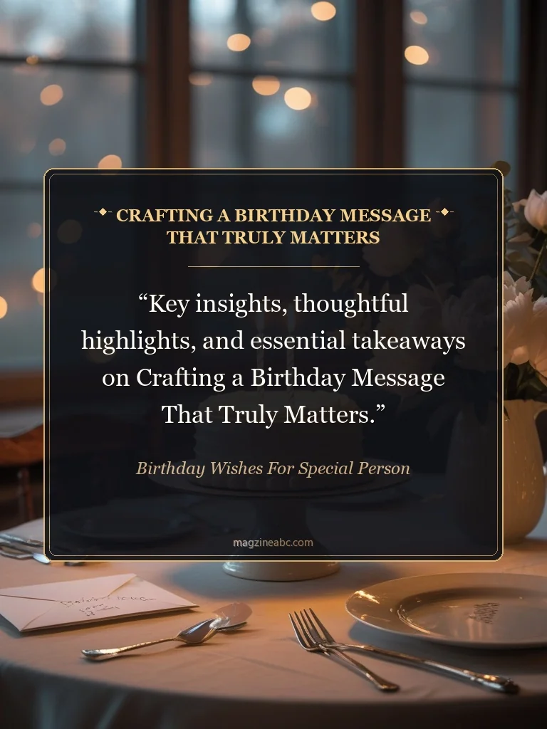 Crafting a Birthday Message That Truly Matters - Birthday wishes for special person