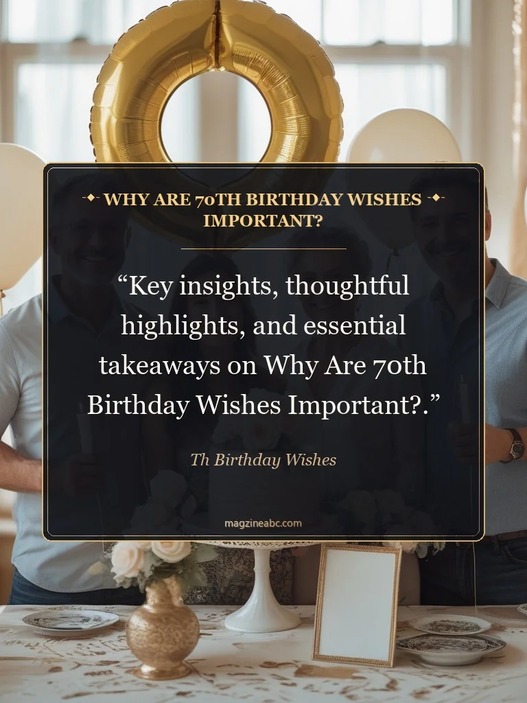 Why Are 70th Birthday Wishes Important? - 70th Birthday Wishes