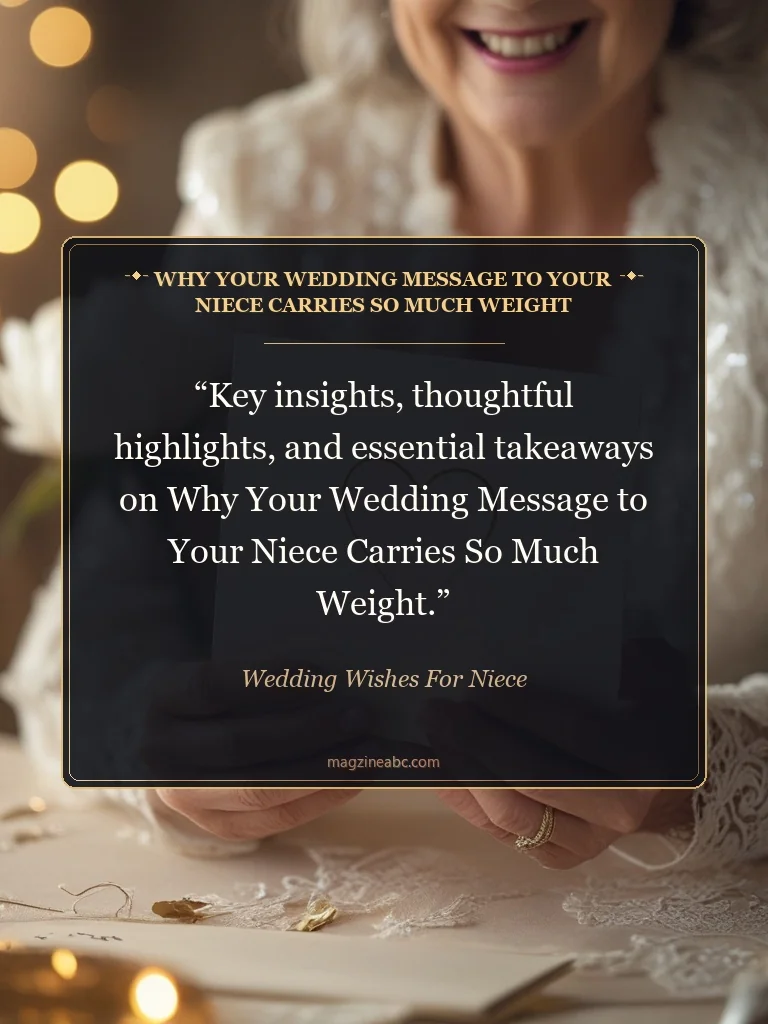 Why Your Wedding Message to Your Niece Carries So Much Weight - Wedding Wishes for Niece