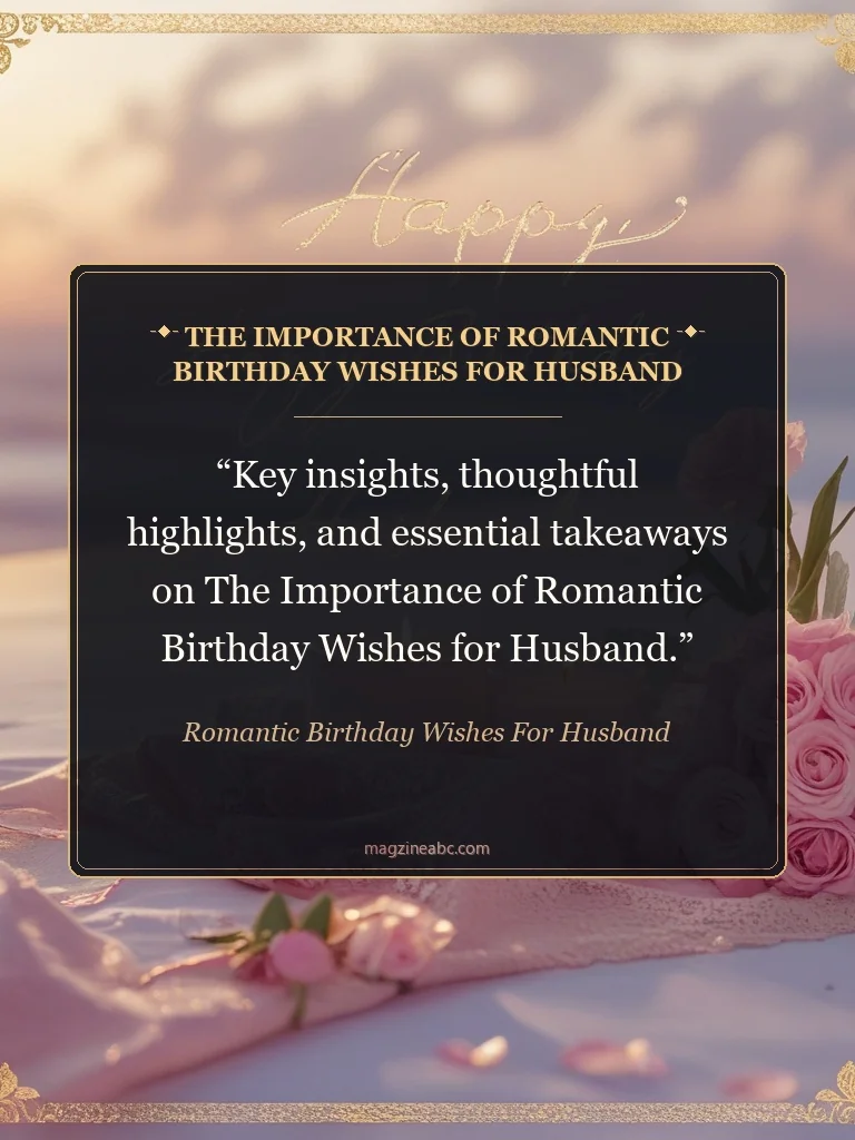 The Importance of Romantic Birthday Wishes for Husband - Romantic Birthday Wishes for Husband