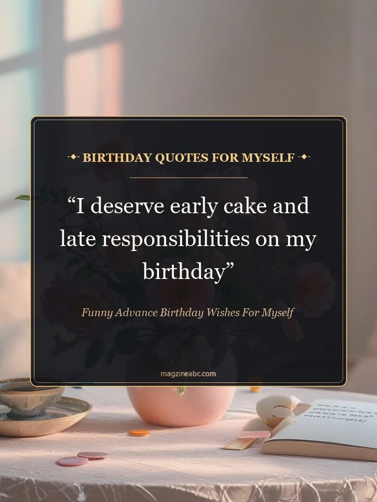 Birthday Quotes For Myself - Funny Advance Birthday Wishes For Myself