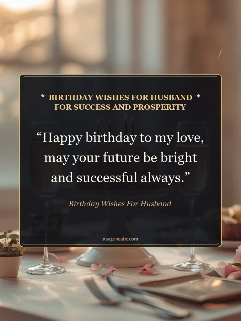 Birthday Wishes for Husband for Success and Prosperity - Birthday Wishes for Husband