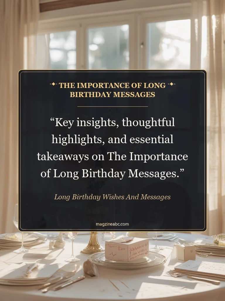 The Importance of Long Birthday Messages - Long Birthday Wishes and Messages