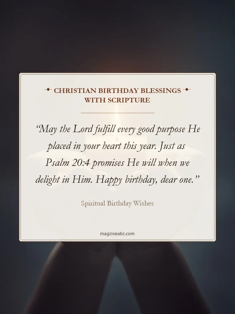 Christian Birthday Blessings with Scripture - Spiritual Birthday Wishes