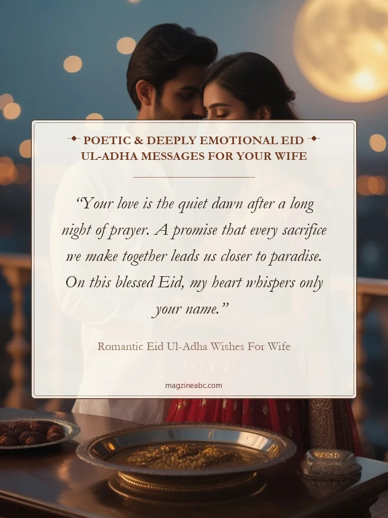 Poetic & Deeply Emotional Eid ul-Adha Messages for Your Wife - Romantic Eid ul-Adha Wishes for Wife