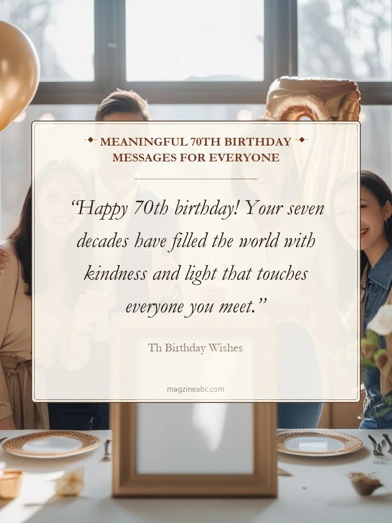 Meaningful 70th Birthday Messages for Everyone - 70th Birthday Wishes