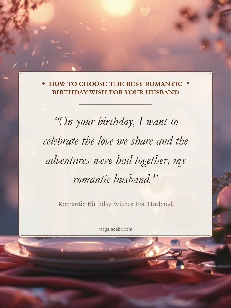 How to Choose the Best Romantic Birthday Wish for Your Husband - Romantic Birthday Wishes for Husband