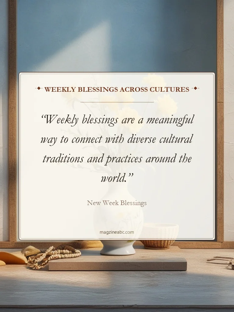 Weekly Blessings Across Cultures - New Week Blessings