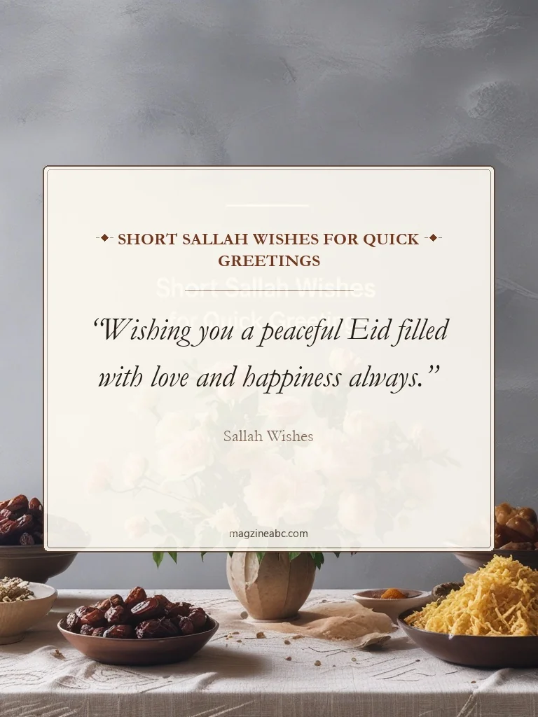 Short Sallah Wishes for Quick Greetings - Sallah Wishes