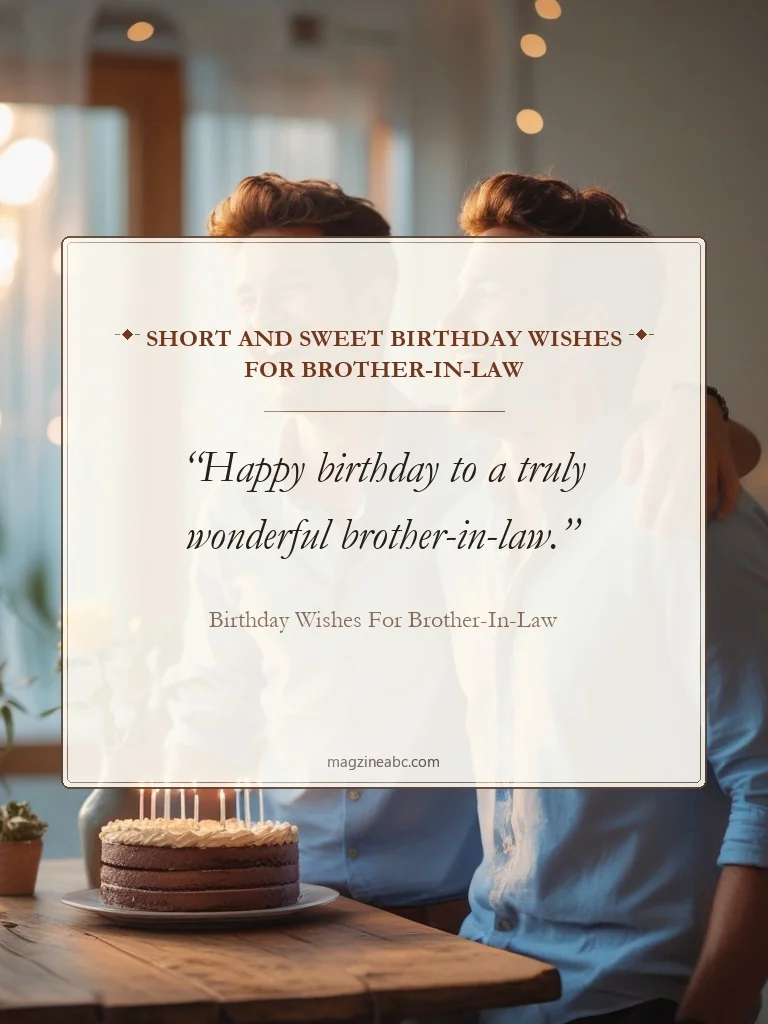 Short and Sweet Birthday Wishes for Brother-in-Law - Birthday Wishes for Brother-in-Law