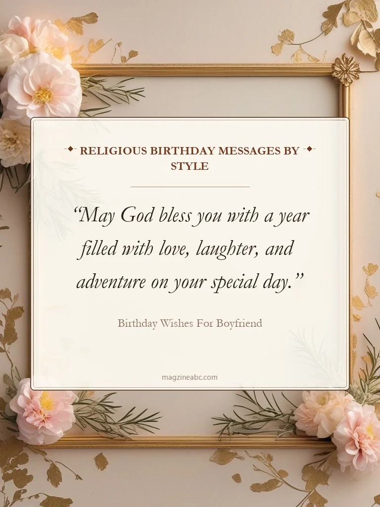 Religious Birthday Messages by Style - Birthday Wishes for Boyfriend