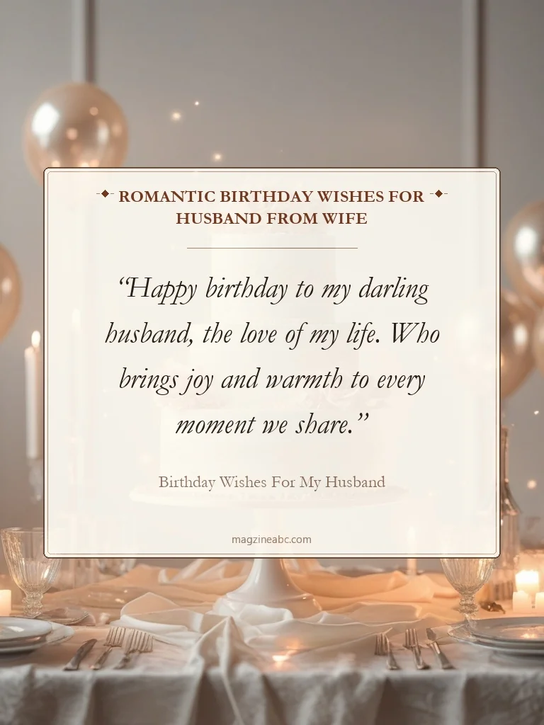 Romantic Birthday Wishes for Husband from Wife - Birthday Wishes for My Husband