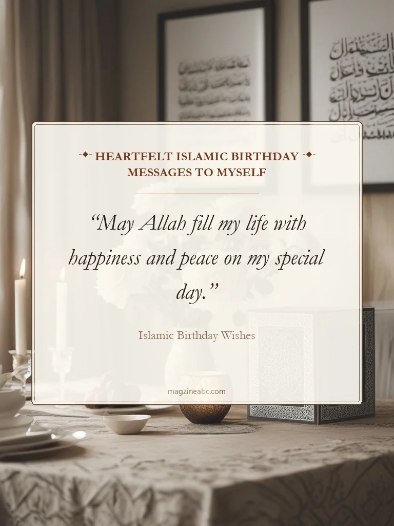 Heartfelt Islamic Birthday Messages to Myself - Islamic Birthday Wishes
