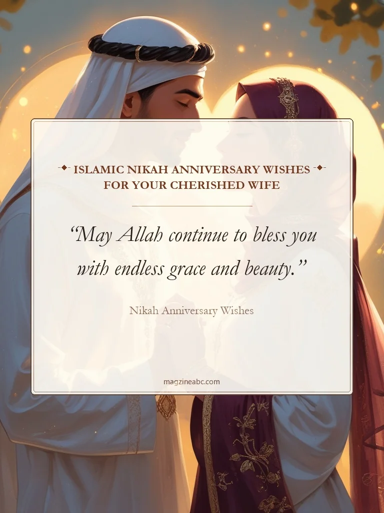 Islamic Nikah Anniversary Wishes for Your Cherished Wife - Nikah Anniversary Wishes