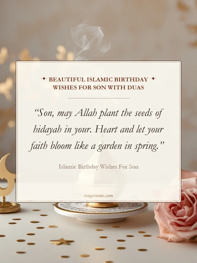 Beautiful Islamic Birthday Wishes for Son with Duas - Islamic birthday wishes for son