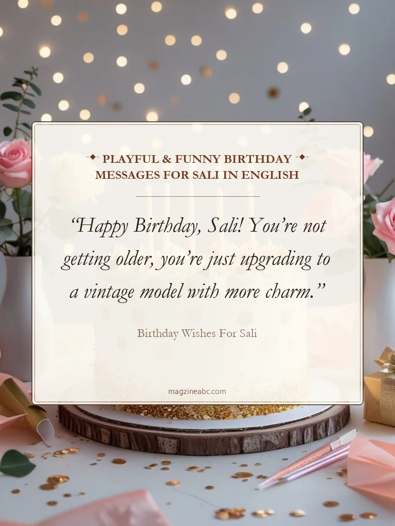 Playful & Funny Birthday Messages for Sali in English - Birthday Wishes for Sali