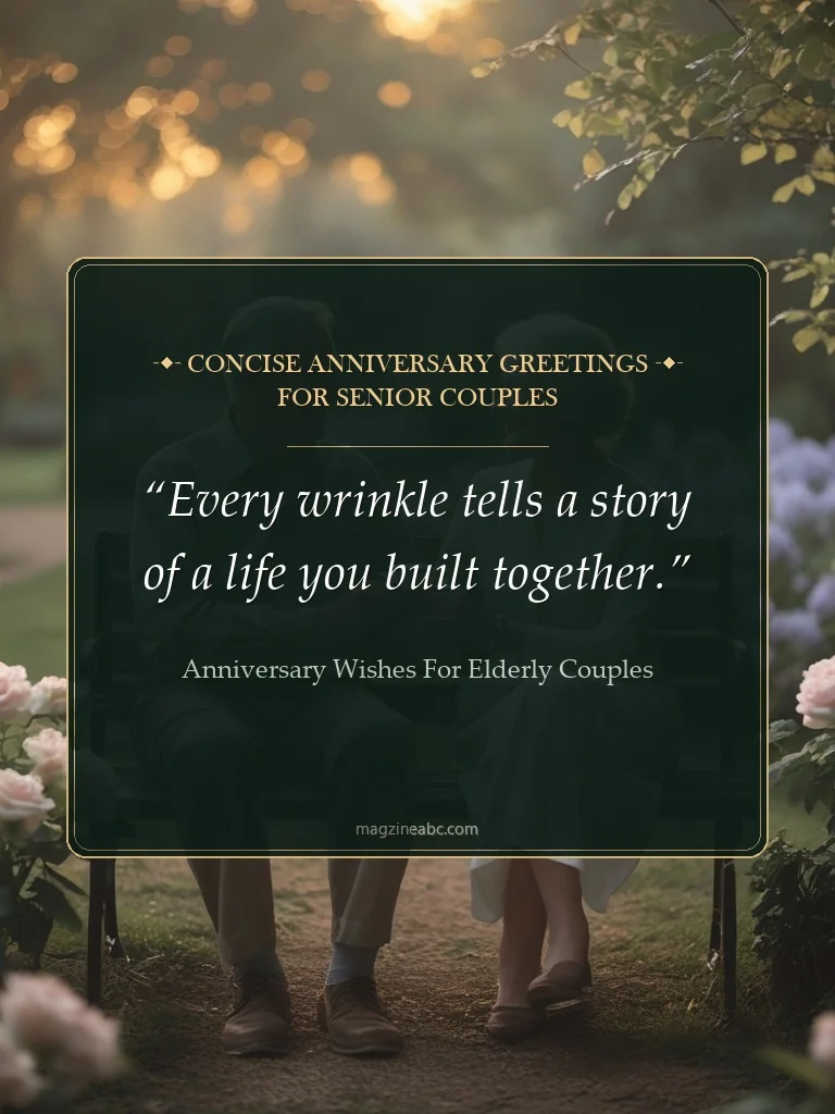 Concise Anniversary Greetings for Senior Couples - Anniversary Wishes for Elderly Couples