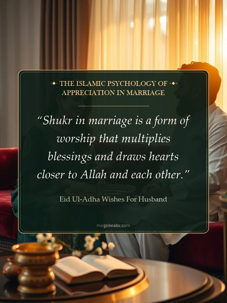 The Islamic Psychology of Appreciation in Marriage - Eid ul-Adha Wishes for Husband