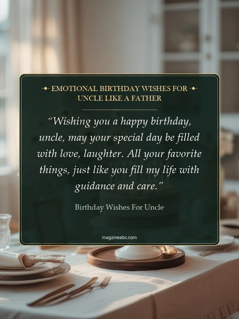 Emotional Birthday Wishes for Uncle Like a Father - Birthday Wishes For Uncle