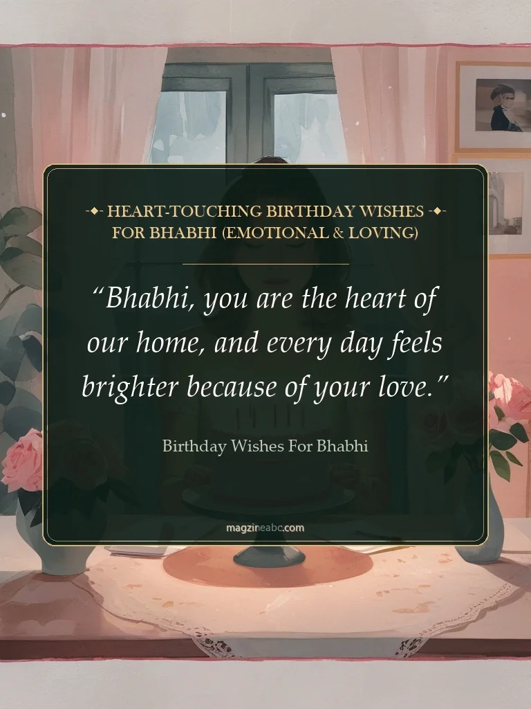 Heart-Touching Birthday Wishes for Bhabhi (Emotional & Loving) - Birthday wishes for bhabhi