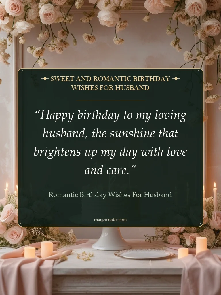 Sweet and Romantic Birthday Wishes for Husband - Romantic Birthday Wishes for Husband