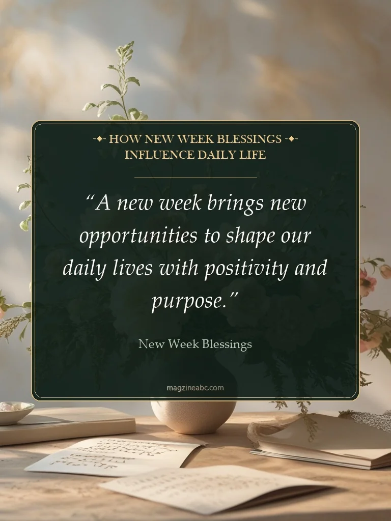 How New Week Blessings Influence Daily Life - New Week Blessings