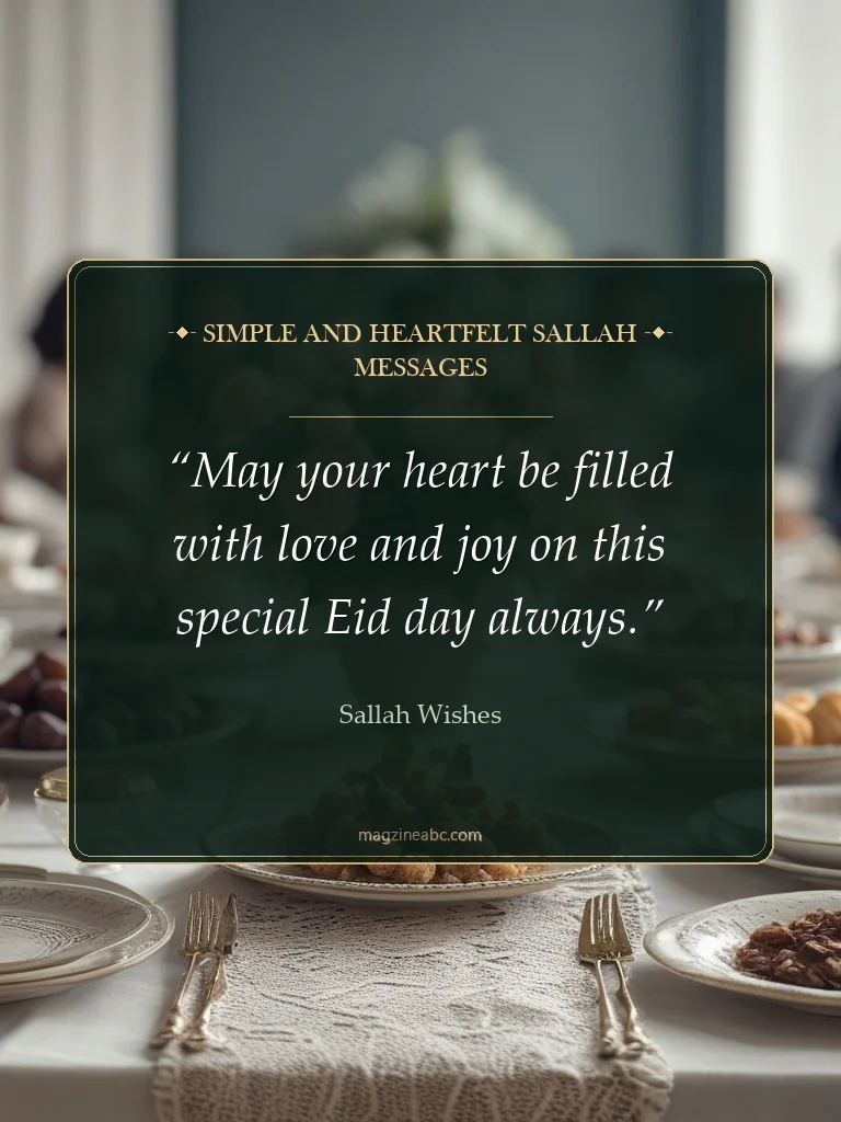 Simple and Heartfelt Sallah Messages - Sallah Wishes