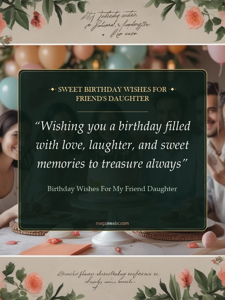 Sweet Birthday Wishes For Friend's Daughter - Birthday Wishes For My Friend Daughter