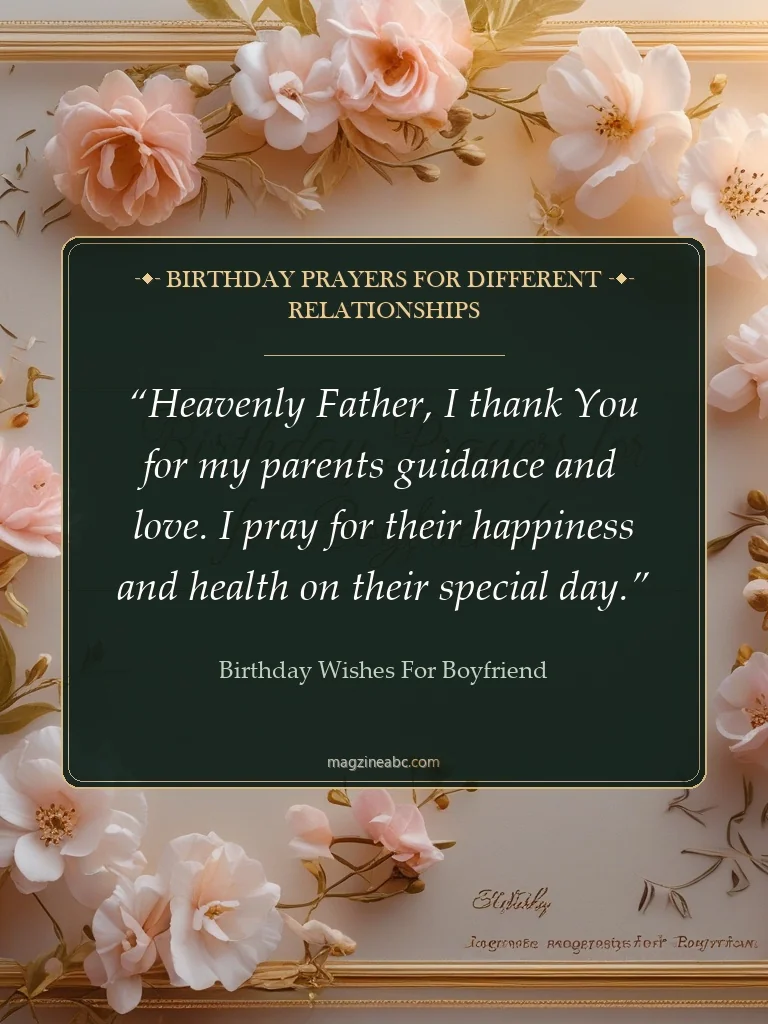 Birthday Prayers for Different Relationships - Birthday Wishes for Boyfriend