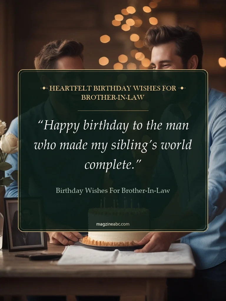 Heartfelt Birthday Wishes for Brother-in-Law - Birthday Wishes for Brother-in-Law