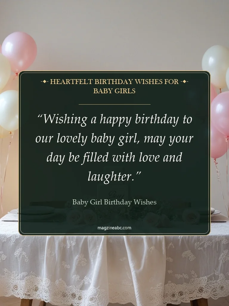 Heartfelt Birthday Wishes for Baby Girls - Baby Girl Birthday Wishes