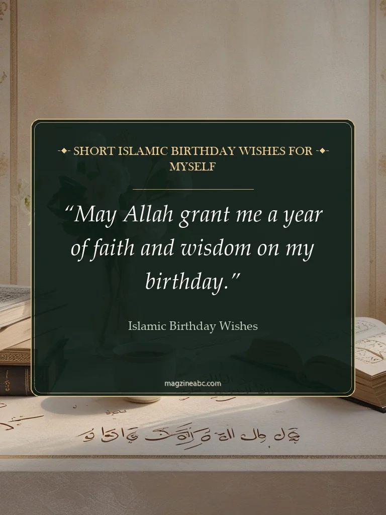 Short Islamic Birthday Wishes for Myself - Islamic Birthday Wishes