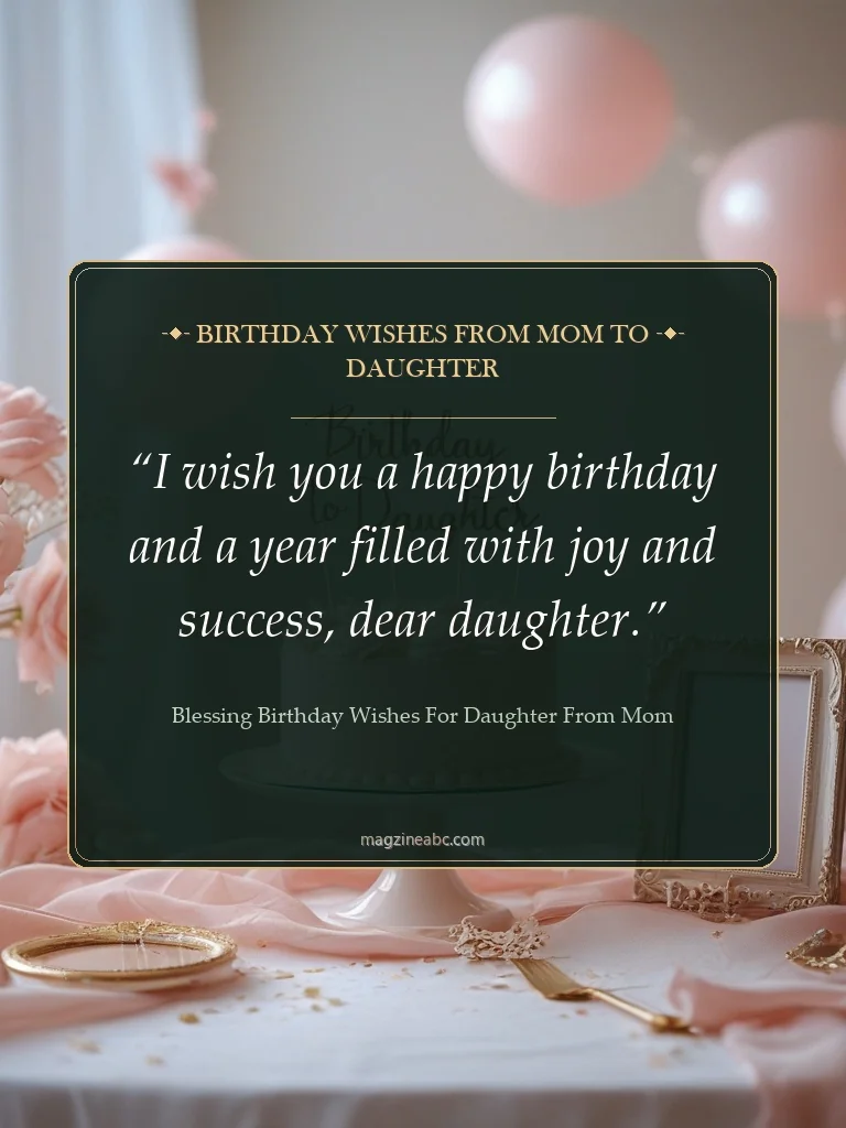 Birthday Wishes from Mom to Daughter - Blessing Birthday Wishes For Daughter From Mom