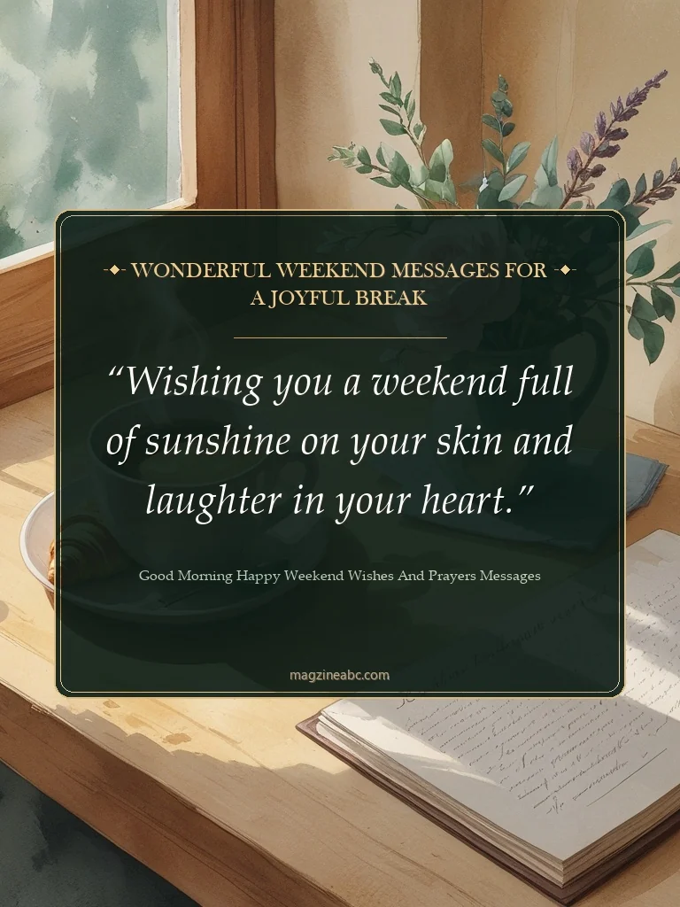 Wonderful Weekend Messages for a Joyful Break - Good Morning Happy Weekend Wishes And Prayers Messages