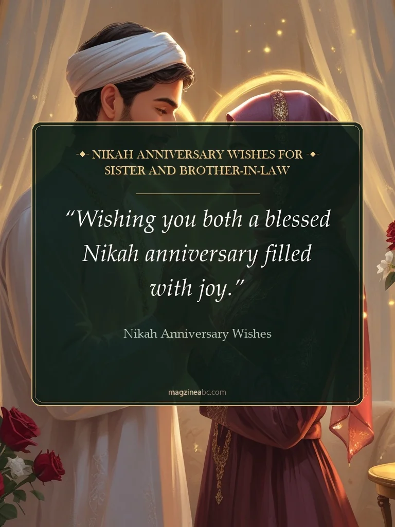 Nikah Anniversary Wishes for Sister and Brother-in-Law - Nikah Anniversary Wishes