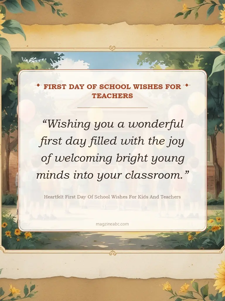 First Day of School Wishes for Teachers - Heartfelt First Day of School Wishes for Kids and Teachers