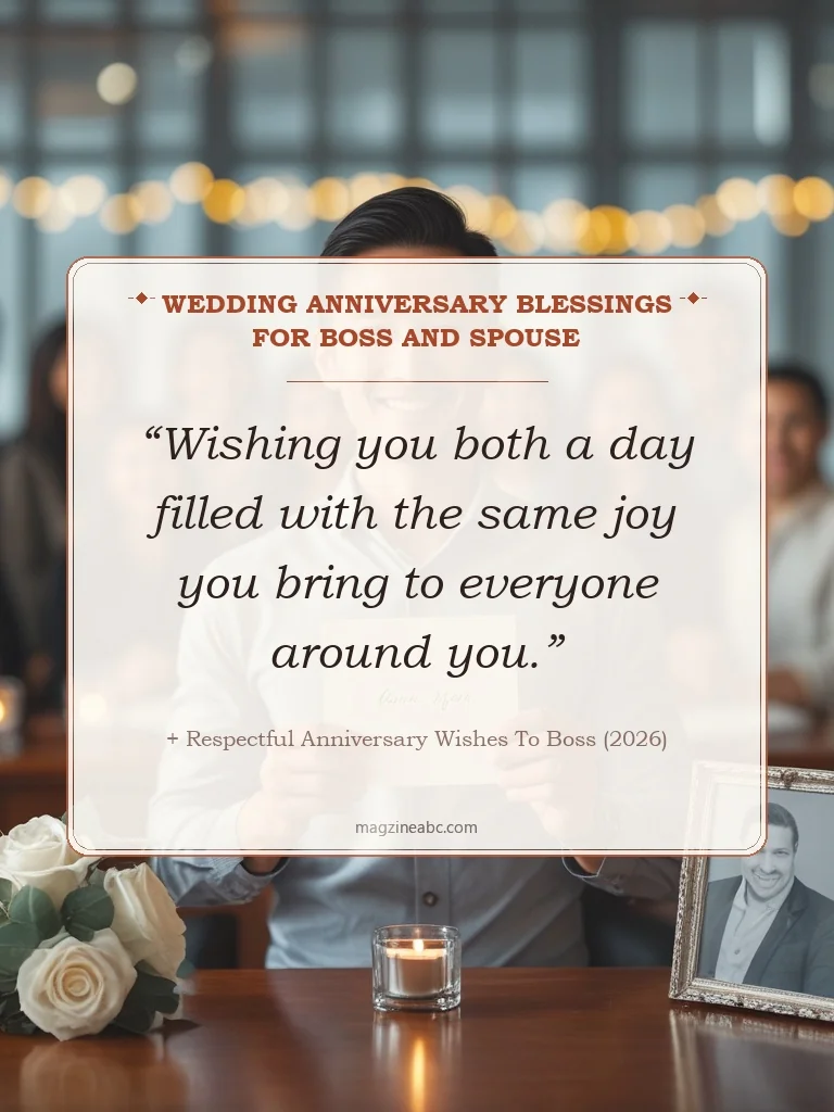 Wedding Anniversary Blessings for Boss and Spouse - 525+ Respectful Anniversary Wishes To Boss (2026)