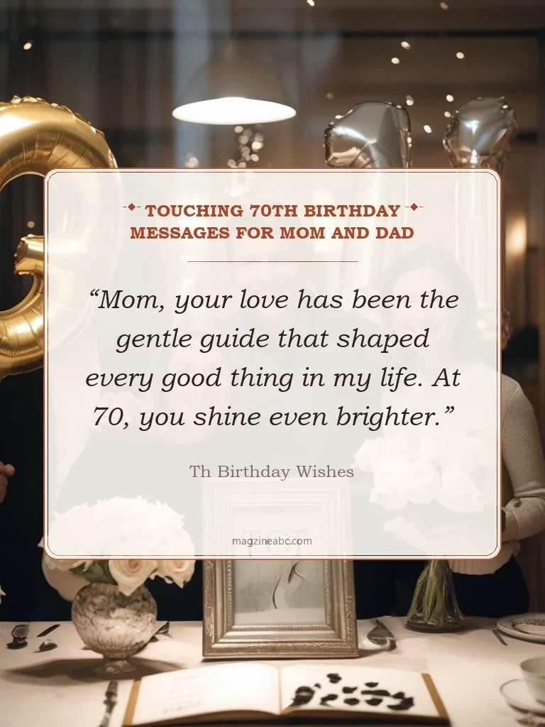 Touching 70th Birthday Messages for Mom and Dad - 70th Birthday Wishes