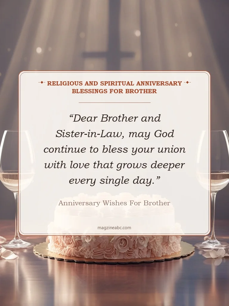 Religious and Spiritual Anniversary Blessings for Brother - Anniversary Wishes for Brother