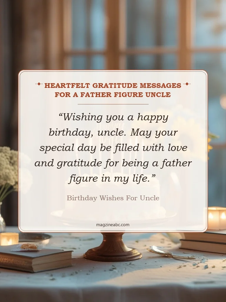 Heartfelt Gratitude Messages for a Father Figure Uncle - Birthday Wishes For Uncle