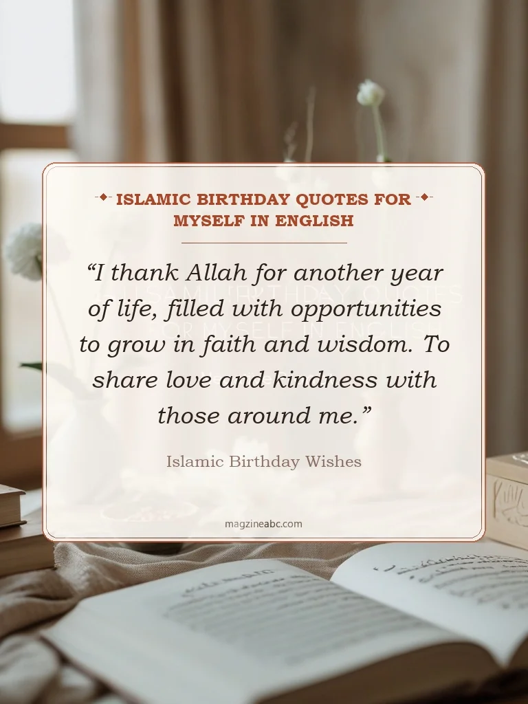 Islamic Birthday Quotes for Myself in English - Islamic Birthday Wishes