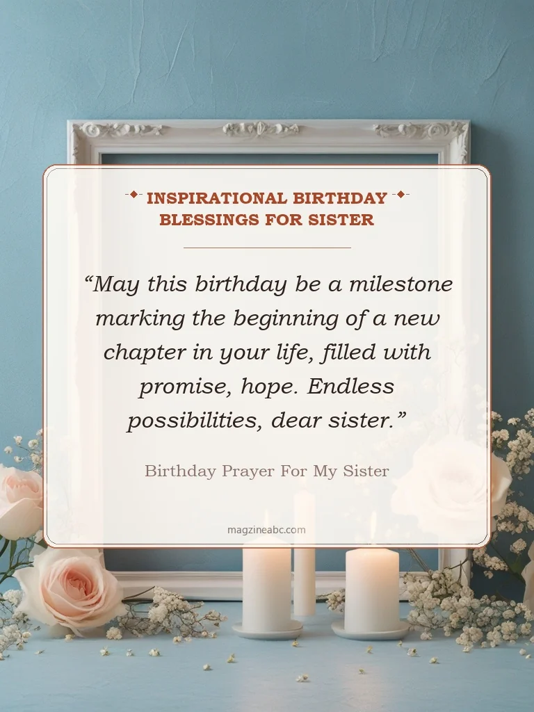 Inspirational Birthday Blessings for Sister - Birthday Prayer for My Sister