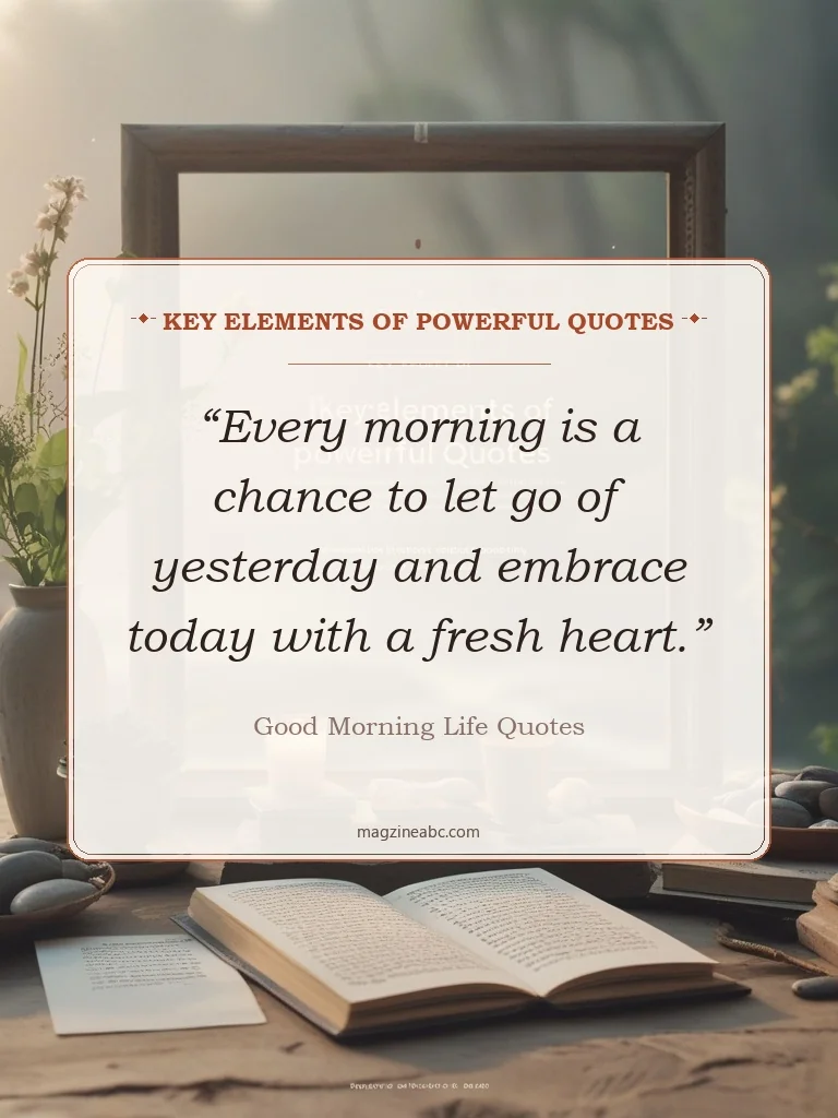 Key Elements of Powerful Quotes - Good Morning Life Quotes