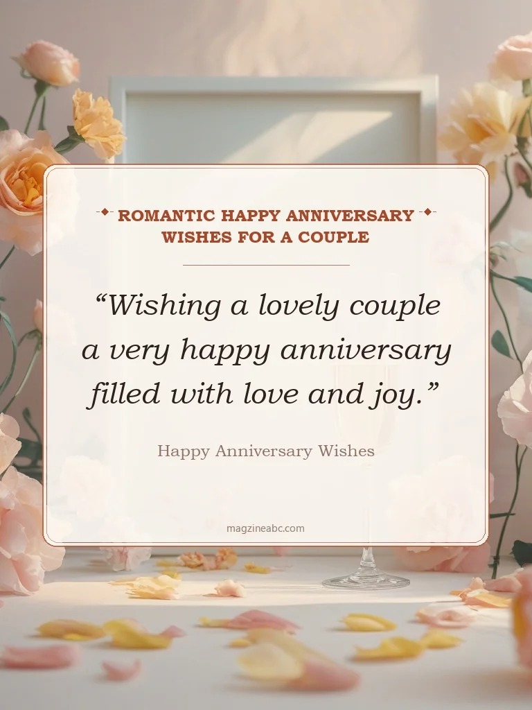 Romantic Happy Anniversary Wishes for a Couple - Happy Anniversary Wishes