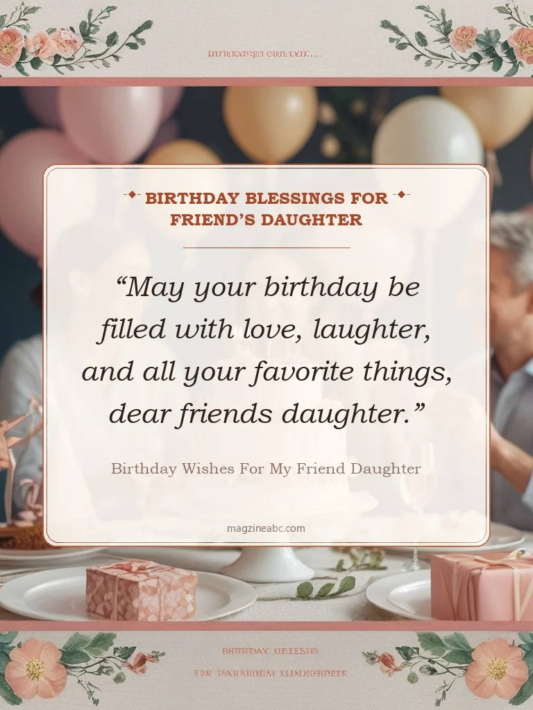 Birthday Blessings For Friend’s Daughter - Birthday Wishes For My Friend Daughter