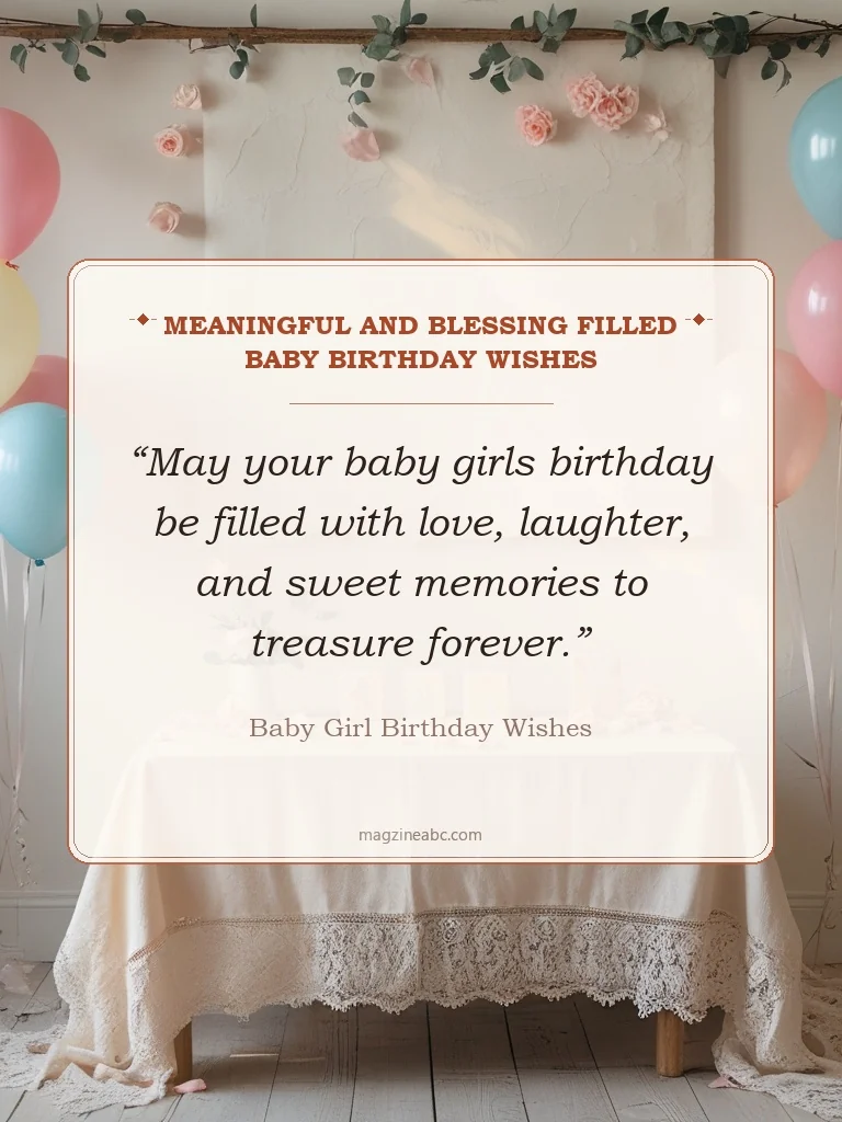 Meaningful and Blessing Filled Baby Birthday Wishes - Baby Girl Birthday Wishes
