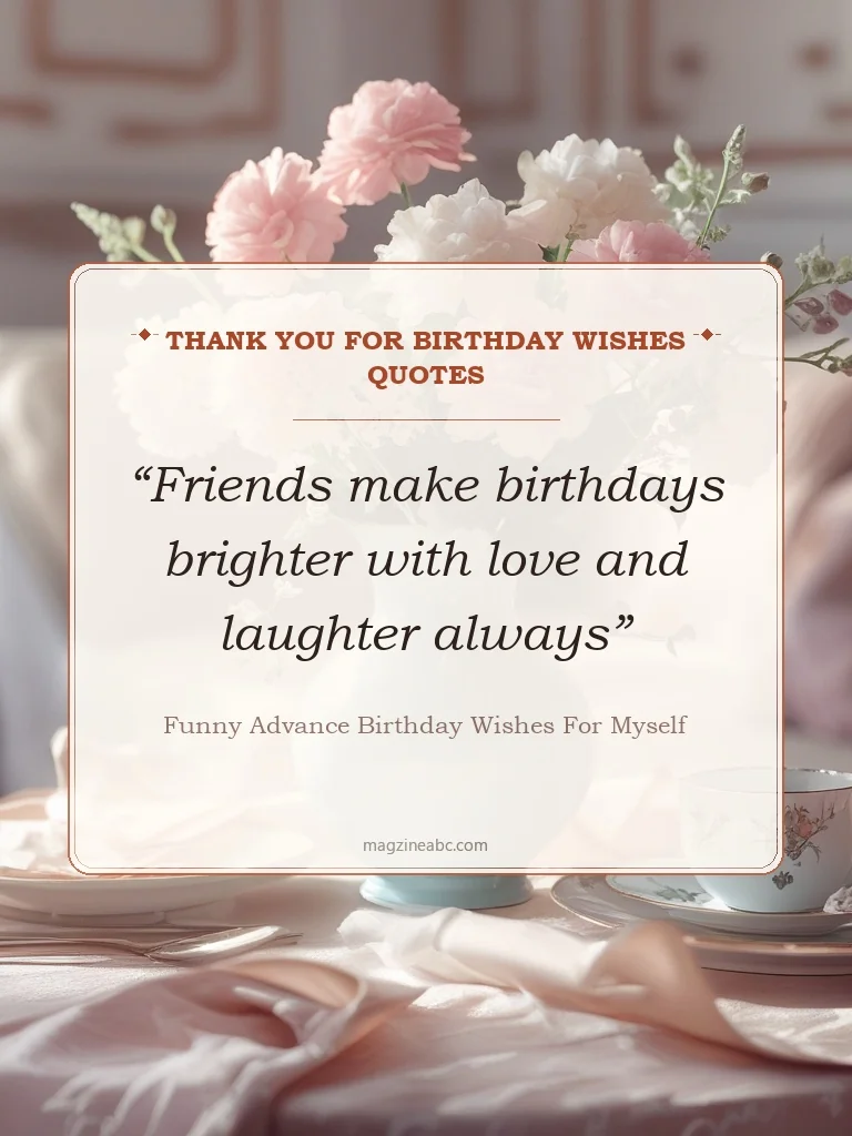 Thank You For Birthday Wishes Quotes - Funny Advance Birthday Wishes For Myself